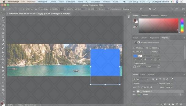 Forma di inserimento Photoshop