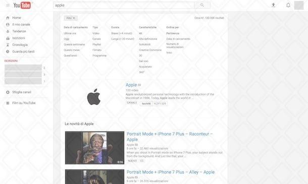 Come cercare YouTube