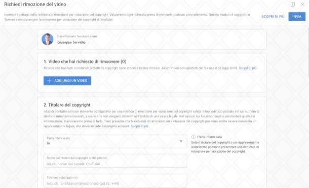Come segnalare una violazione del copyright su YouTube