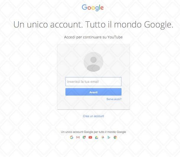 Screenshot Google account